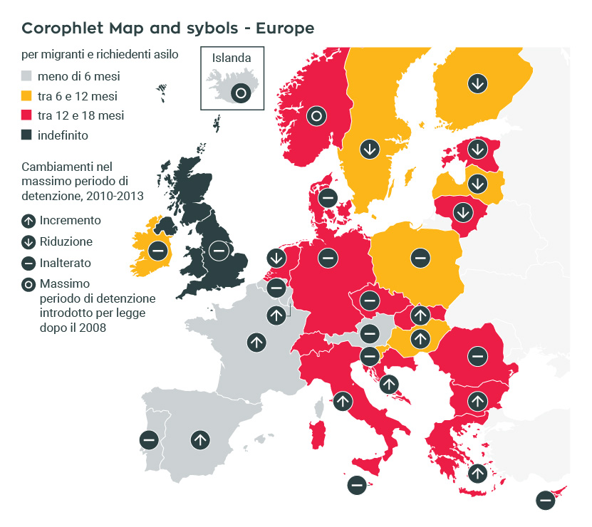 OM – Corophlet and symbols map, Europe